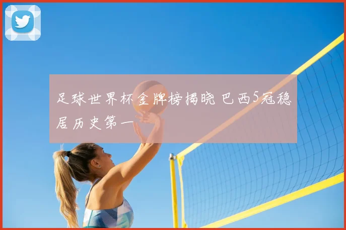 足球世界杯金牌榜揭晓 巴西5冠稳居历史第一